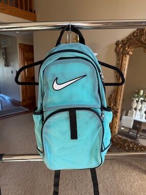 Nike Teal Mesh Backpack with White Swoosh